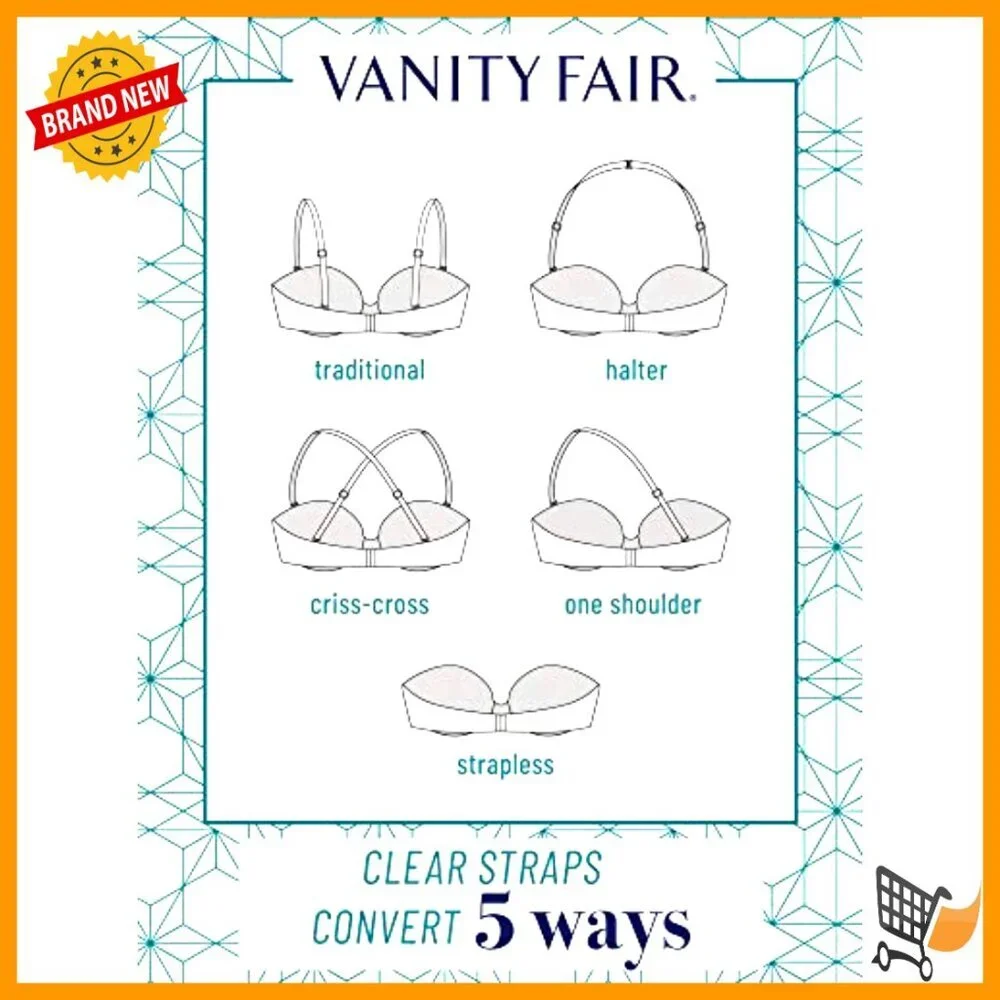Strapless Push Up Bra with Gel Touch Pads, Convertible Straps, Smooth Under